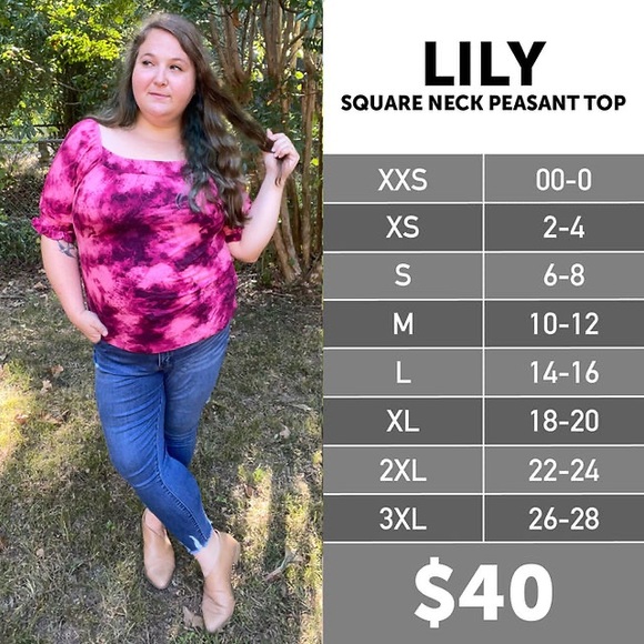 XS LuLaRoe Lily Peasant Top | Cute florals | NWT - Picture 2 of 4